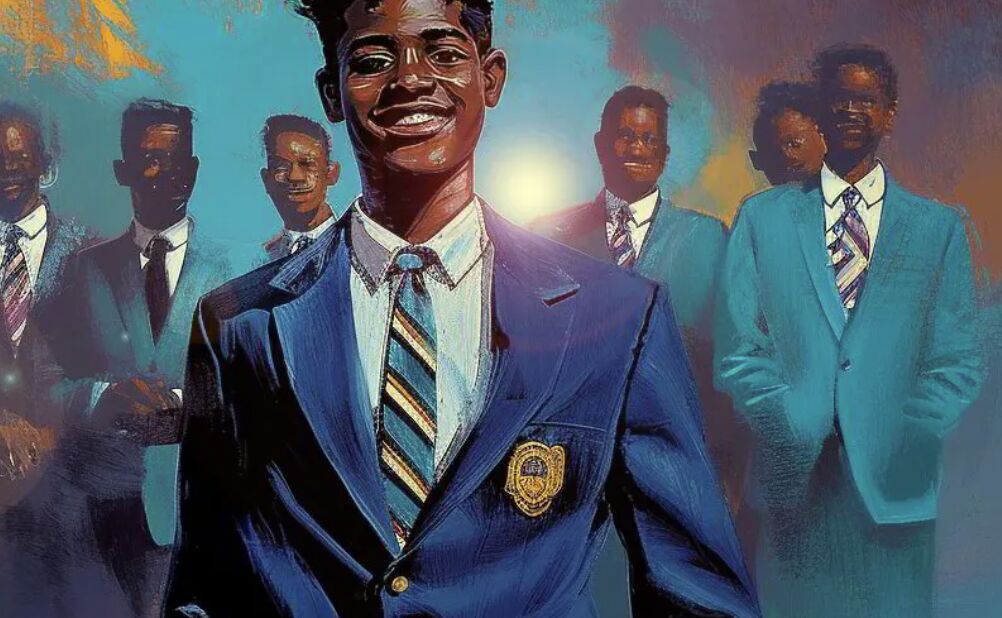Young men in school blazers